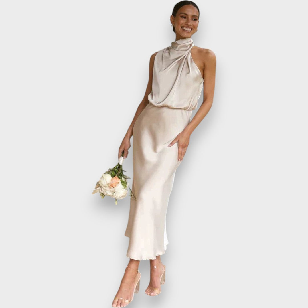 Leonita - Abito elegante di tessuto premium