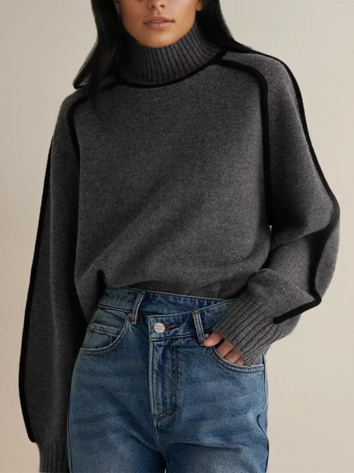 Donna | Maglione Elegante di Collo alto