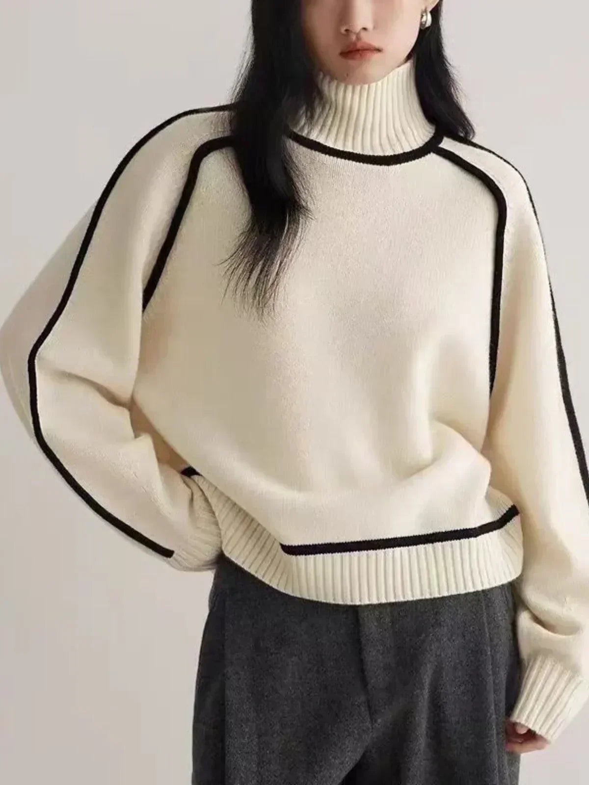 Donna | Maglione Elegante di Collo alto