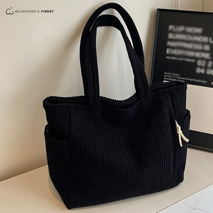 Borsa a mano di Velluto a coste Sienna™