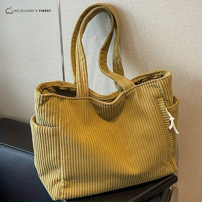 Borsa a mano di Velluto a coste Sienna™