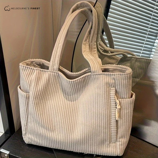 Borsa a mano di Velluto a coste Sienna™