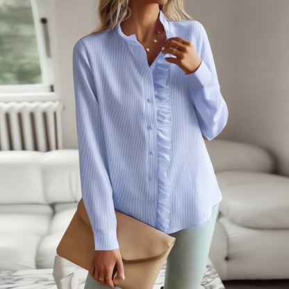Grace – Blusa di Bottoni con Volant
