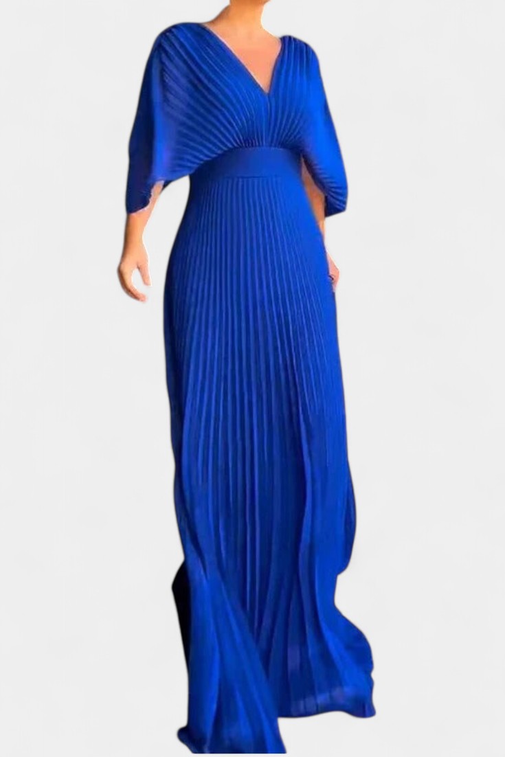 Anita Abito midi con Pliegues e scollo a V