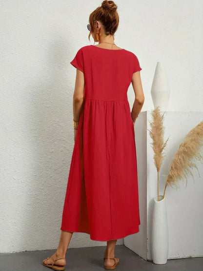 Ursina™ | Abito midi Fluido.
