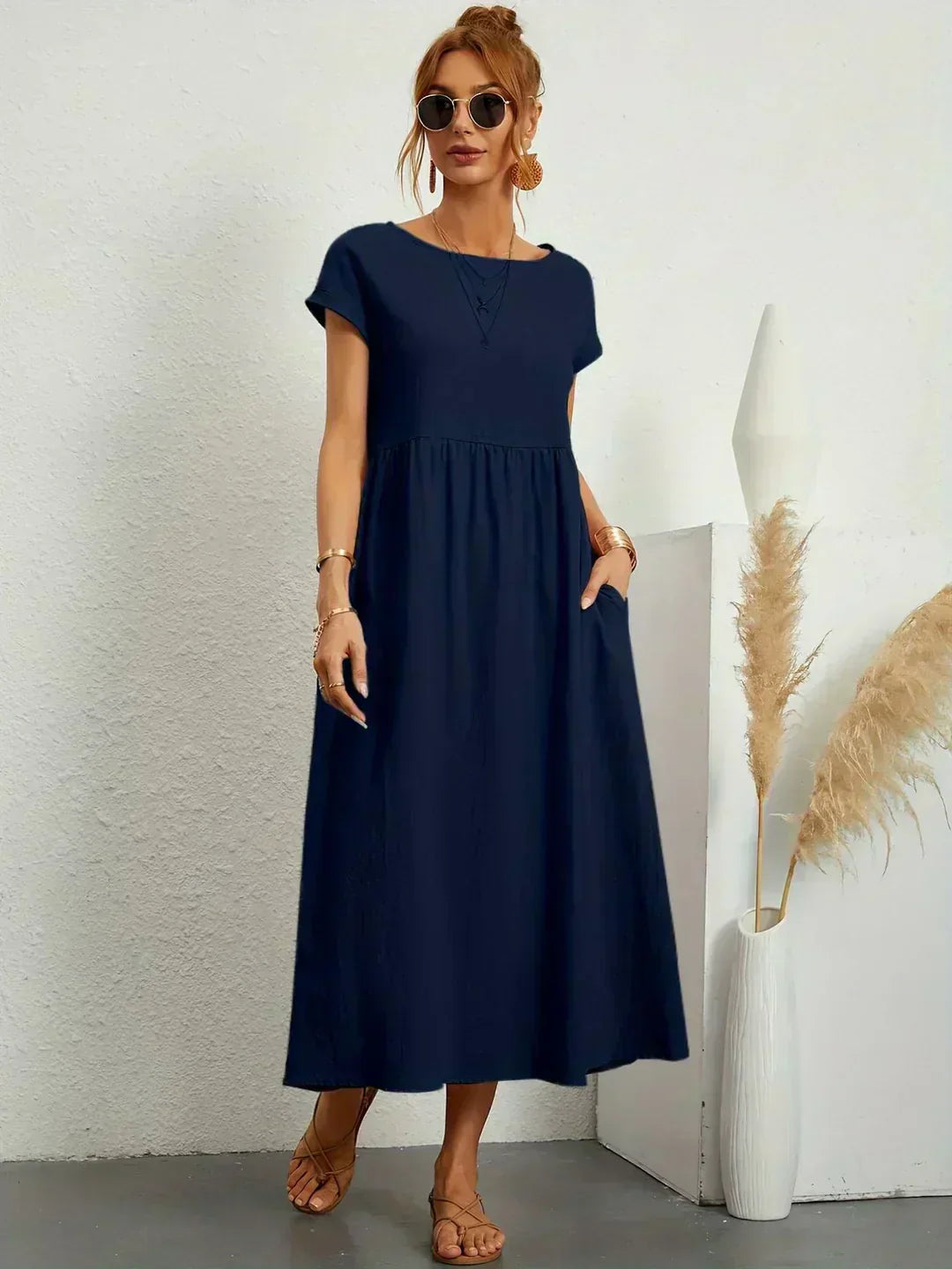 Ursina™ | Abito midi Fluido.