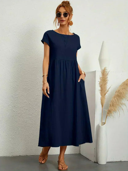 Ursina™ | Abito midi Fluido.