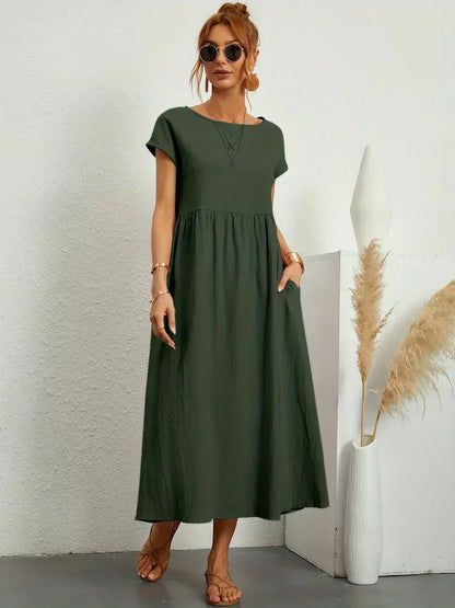 Ursina™ | Abito midi Fluido.