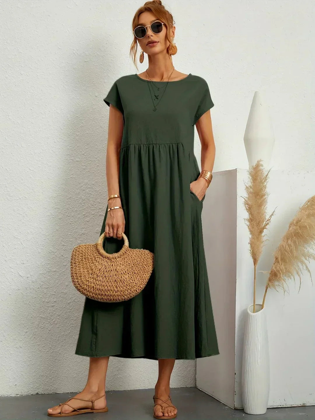 Gabrielle™ | Abito midi Fluido Elegante e Senza tempo