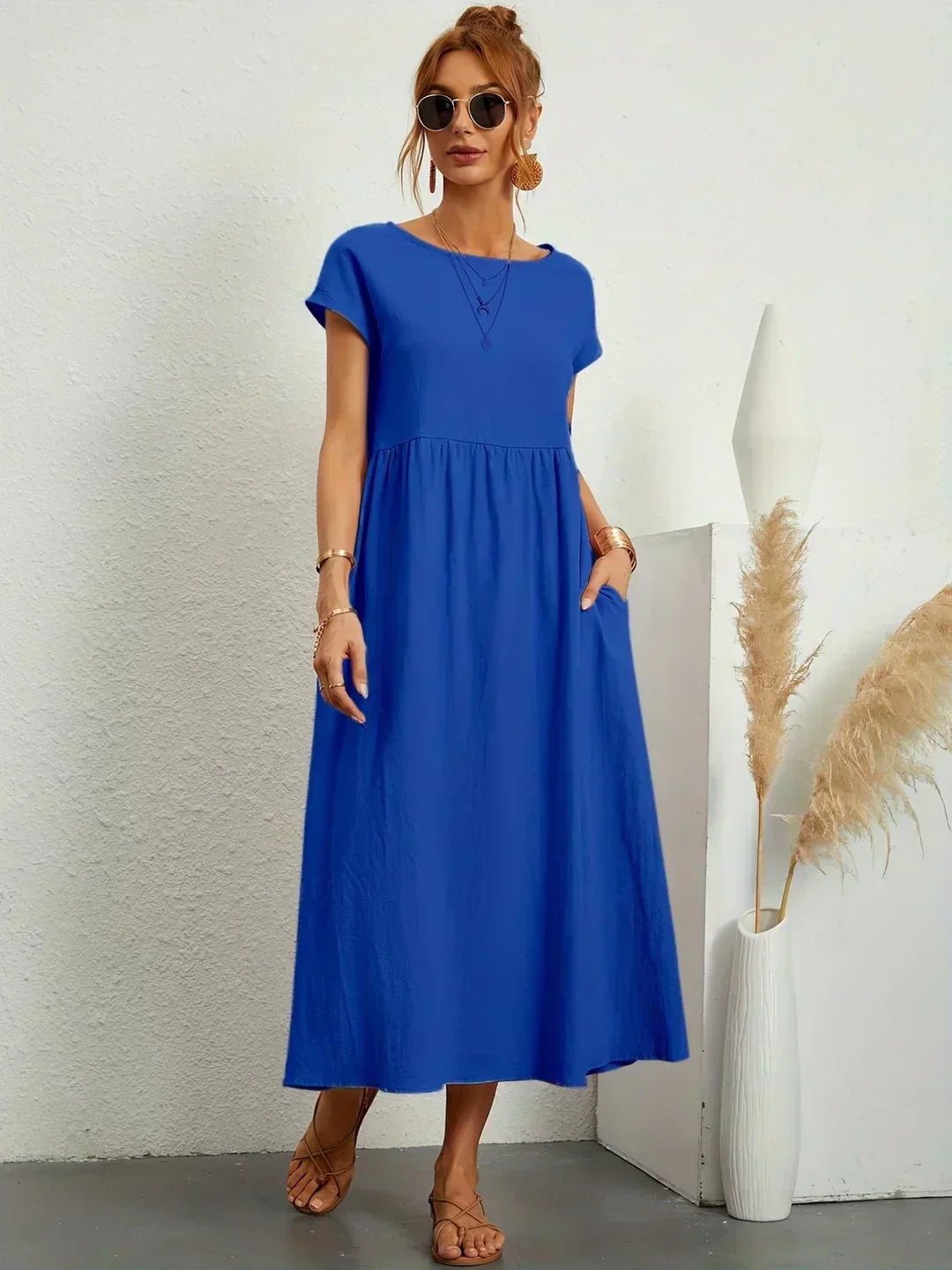 Ursina™ | Abito midi Fluido.