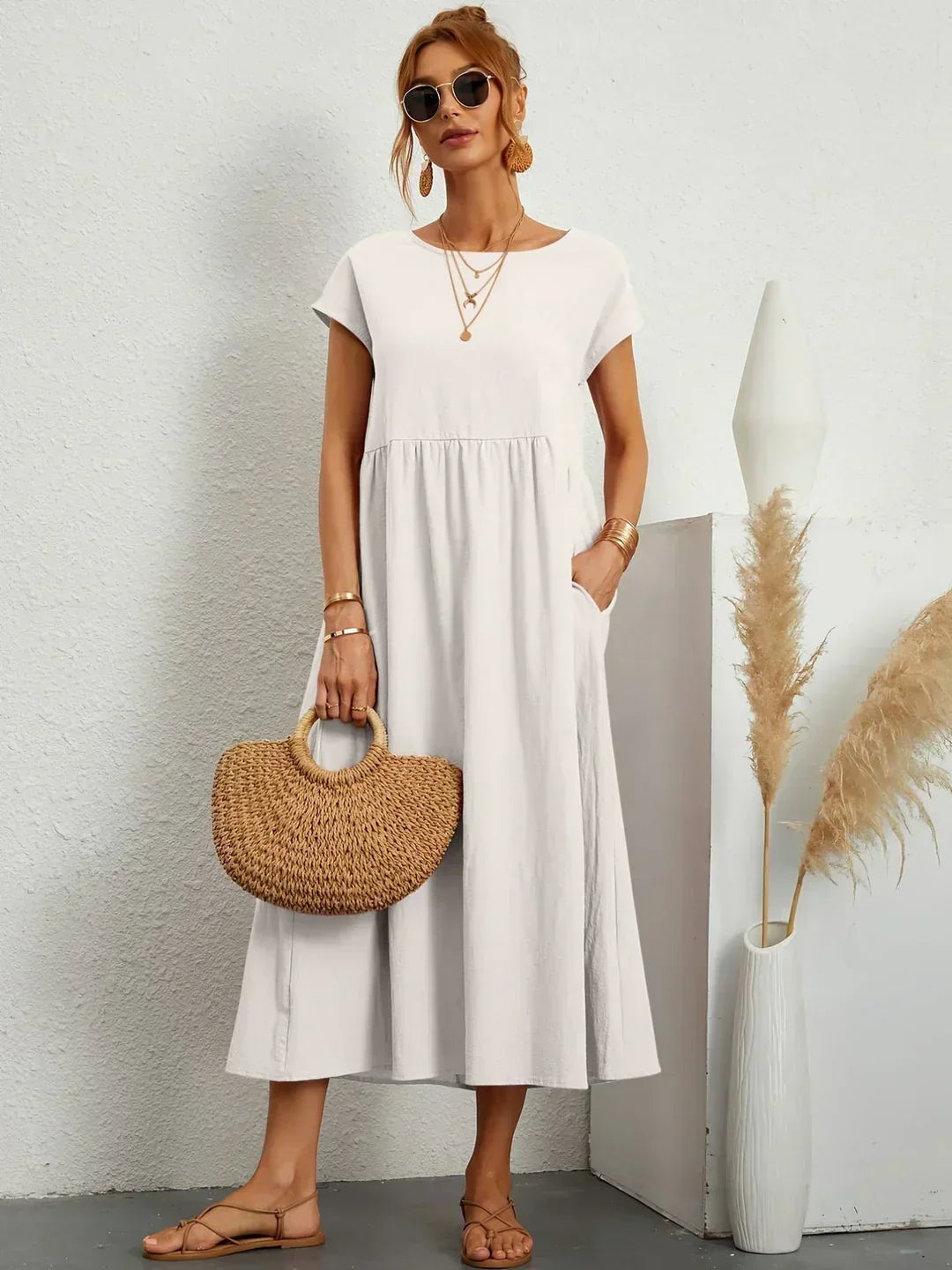 Gabrielle™ | Abito midi Fluido Elegante e Senza tempo