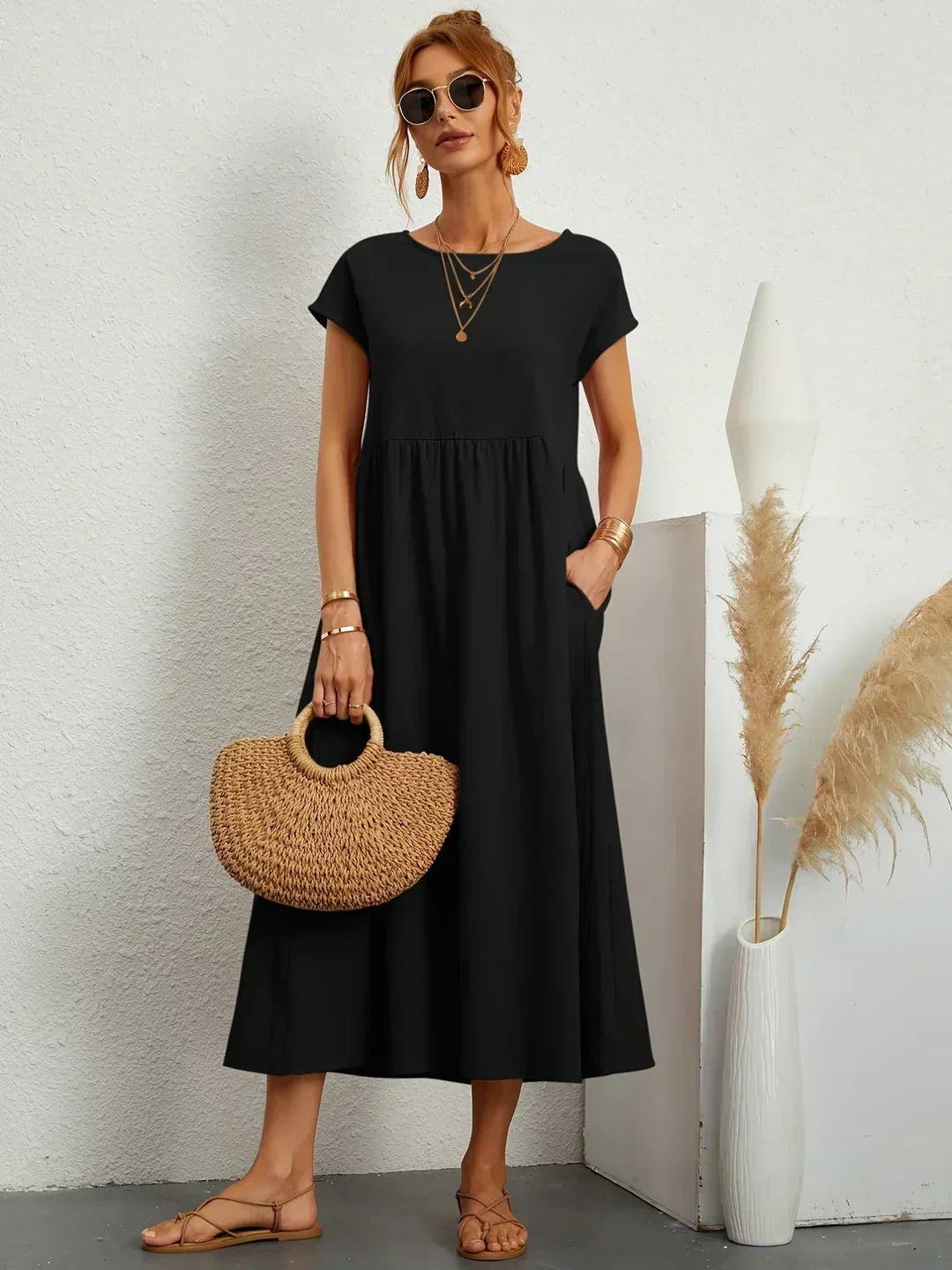 Gabrielle™ | Abito midi Fluido Elegante e Senza tempo