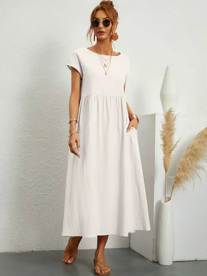 Ursina™ | Abito midi Fluido.