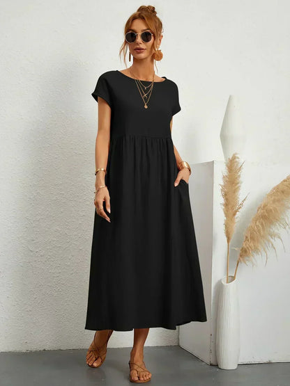 Ursina™ | Abito midi Fluido.