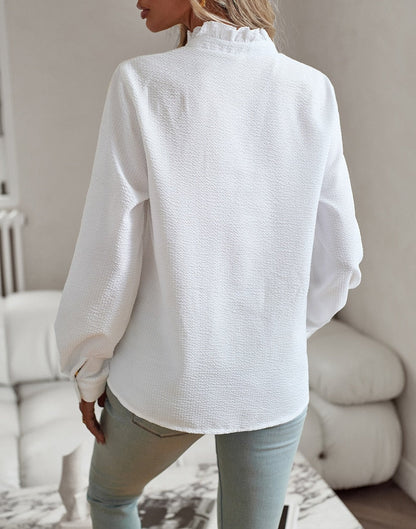 Grace – Blusa di Bottoni con Volant