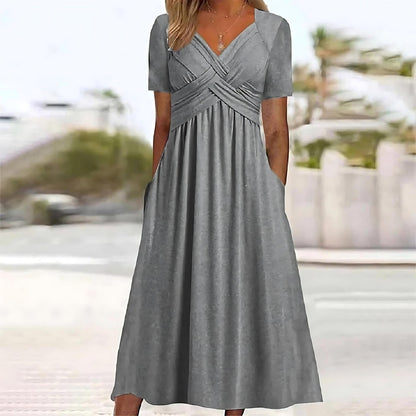 Elisa ™ | Abito Midi elegante con control di addome valorizzante