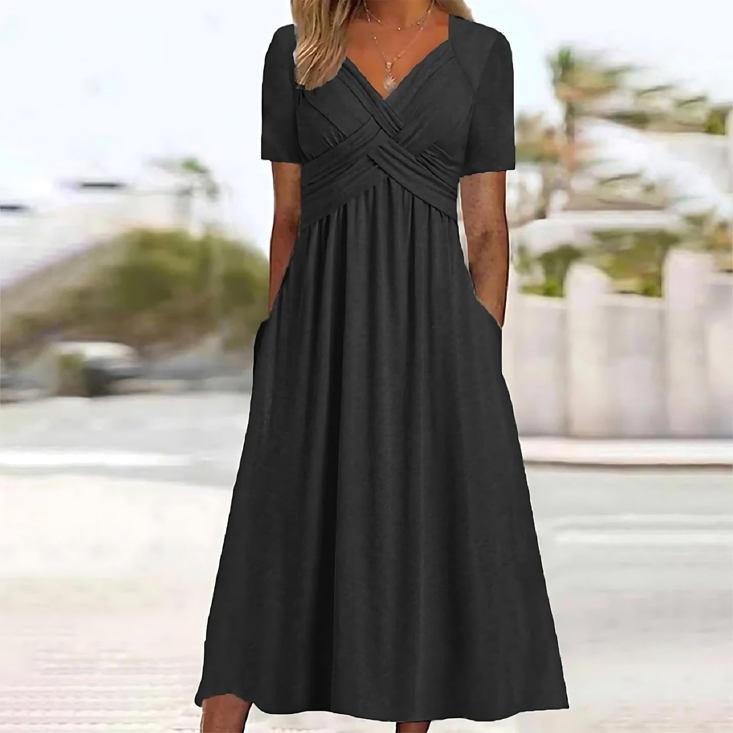 Elisa ™ | Abito Midi elegante con control di addome valorizzante