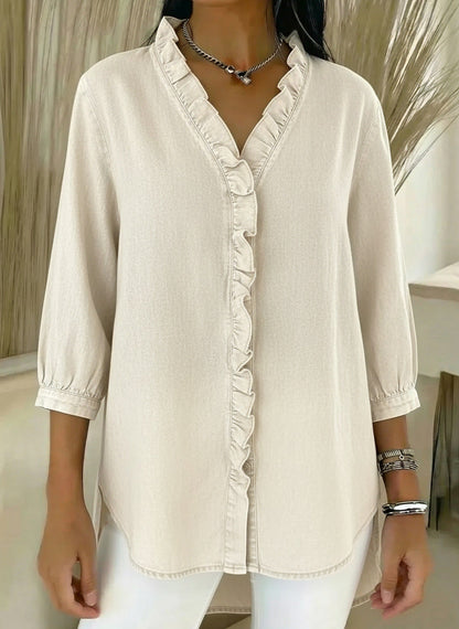 Elvari – Blusa elegante con dettagli di volant