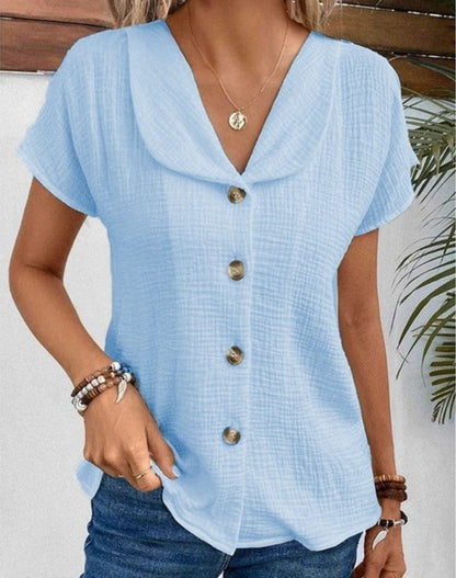 Ellen | Top con collo e bottoni