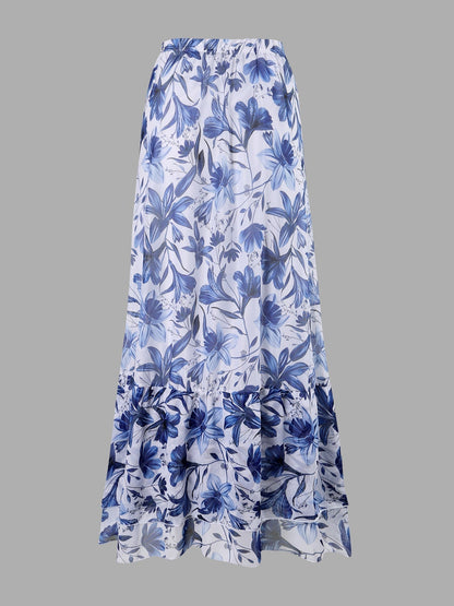 EMBERLY – GONNA A PORTAFOGLIO DI PORCELANA BLU E BIANCA