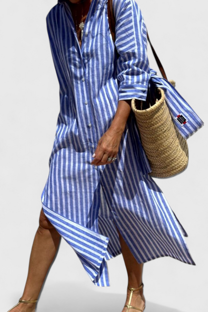 Sherlyn Abito chemisier di Righe con stile Senza tempo
