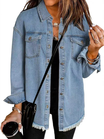 Giselle - Giacca in denim Senza tempo con Stile Classico