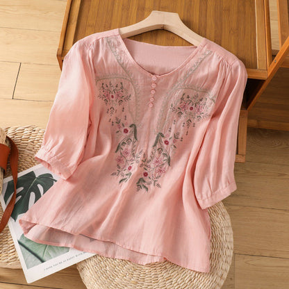 Tamsina – Blusa Rilassata Ricamata