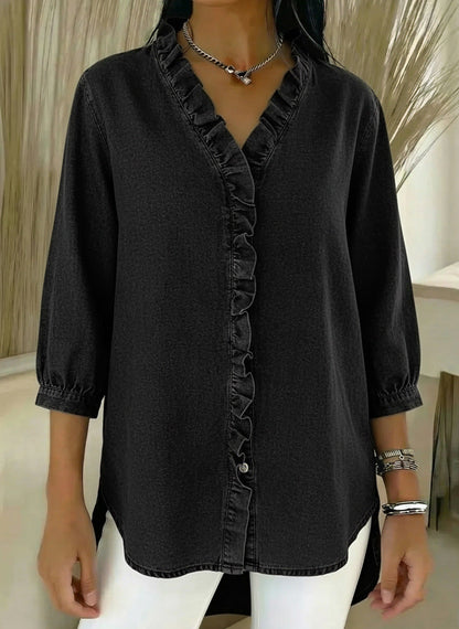 Elvari – Blusa elegante con dettagli di volant