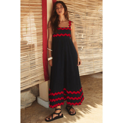 Wrenley - Abito Maxi Boho con Scollo Cortado