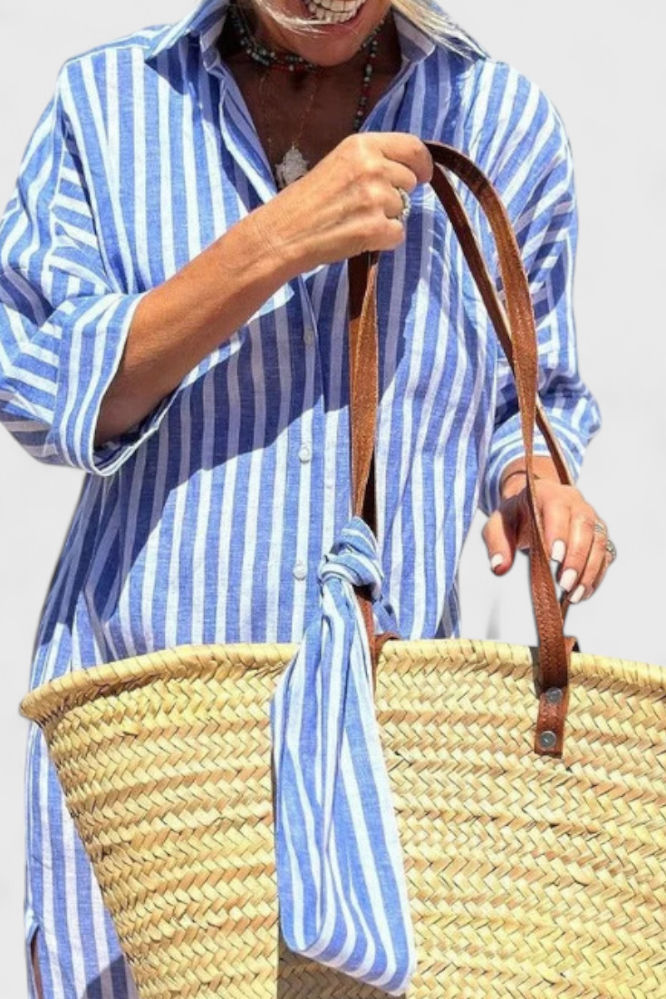 Sherlyn Abito chemisier di Righe con stile Senza tempo