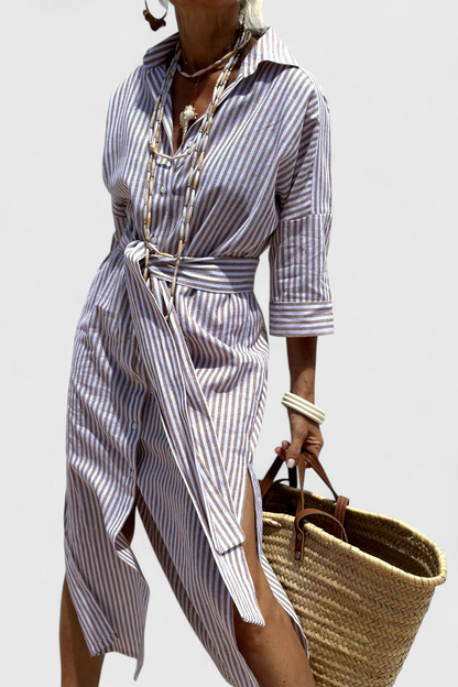 Sherlyn Abito chemisier di Righe con stile Senza tempo