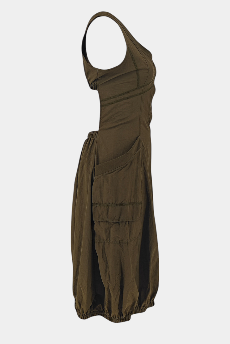 Katana Abito midi con Orlo di Burbujas e Corsetto Aderente