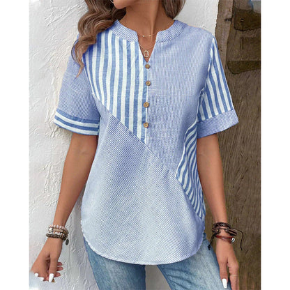 Abby – Blusa di Bottoni a Righe