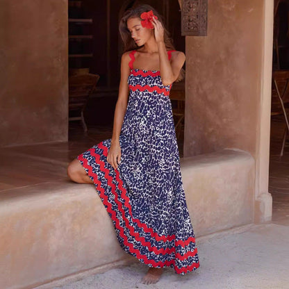 Wrenley - Abito Maxi Boho con Scollo Cortado