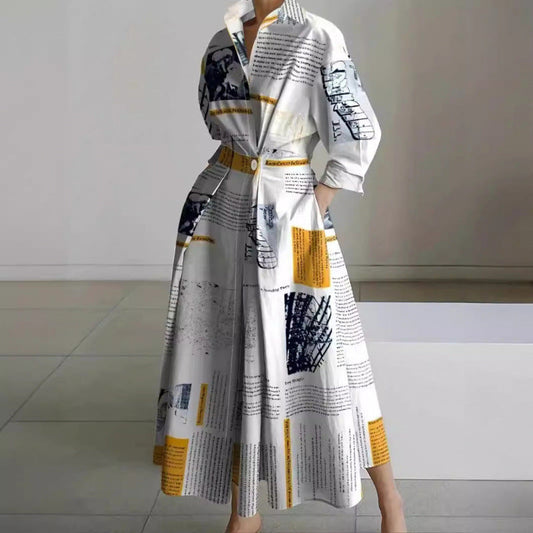 Abito lungo Tipo Cartera Elegante con Collo - Chic e Senza tempo