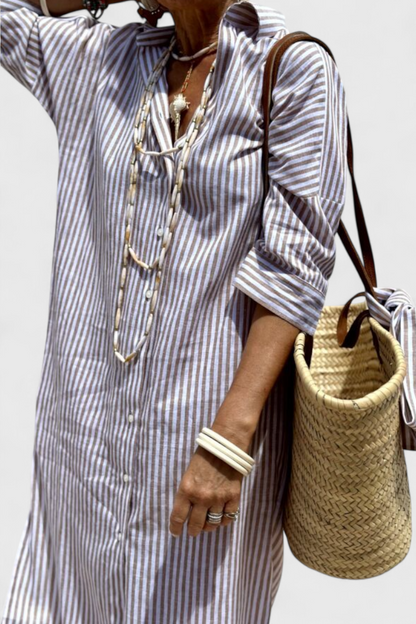 Sherlyn Abito chemisier di Righe con stile Senza tempo