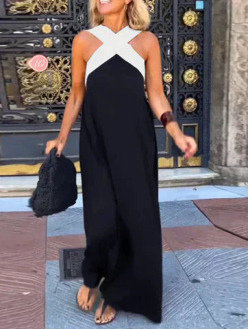 Quirine™ | Abito maxi con Cruce Frontal.