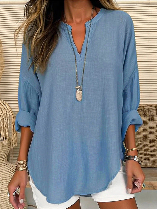 Hazel – Blusa di Collo Notch dal taglio rilassato