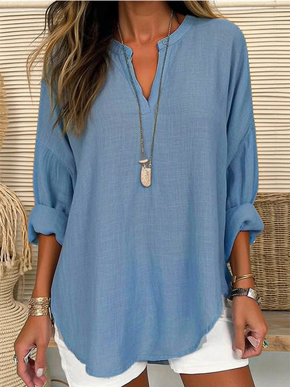 Hazel – Blusa di Collo Notch dal taglio rilassato