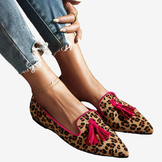 Sofia - Décolleté Leopardate con Flecos