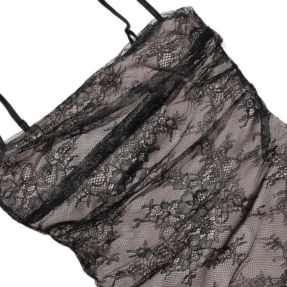 CELESTE - Abito maxi in pizzo