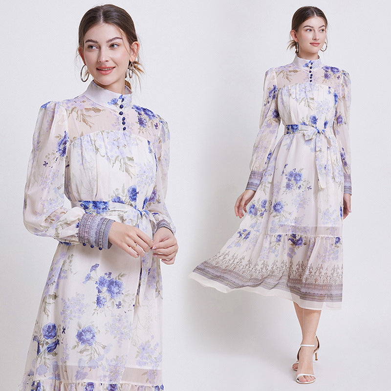 Sarah | Abito di Chiffon Floreale Elegante