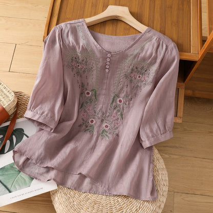 Tamsina – Blusa Rilassata Ricamata