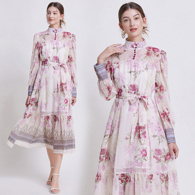 Sarah | Abito di Chiffon Floreale Elegante