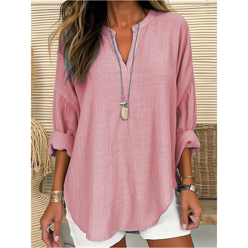 Hazel – Blusa di Collo Notch dal taglio rilassato