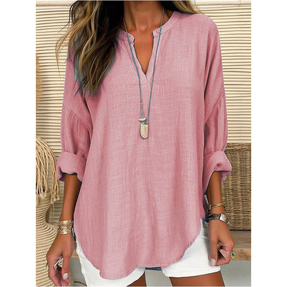 Hazel – Blusa con collo a V dal taglio rilassato