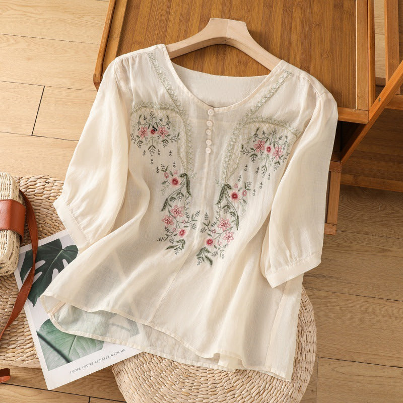 Tamsina – Blusa Rilassata Ricamata
