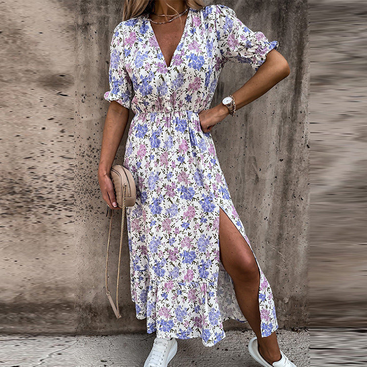 Naila™ - Abito Floreale Elegante