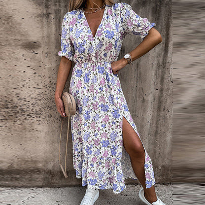 Naila™ - Abito Floreale Elegante
