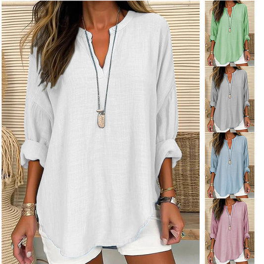 Hazel – Blusa di Collo Notch dal taglio rilassato